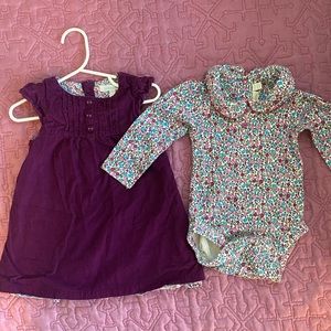 JoJo Maman Bébé dress and matching onesie